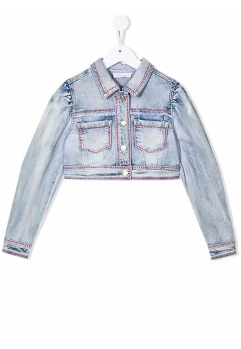 Monnalisa Giacca denim con decorazione - Blu