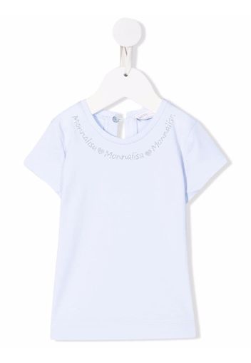 Monnalisa T-shirt con borchie - Blu