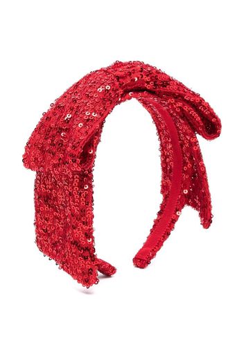 Monnalisa sequin-embellished headband - Rosso