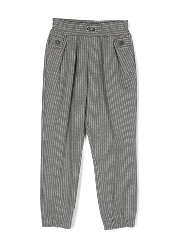 Monnalisa striped tailored-cut trousers - Grigio