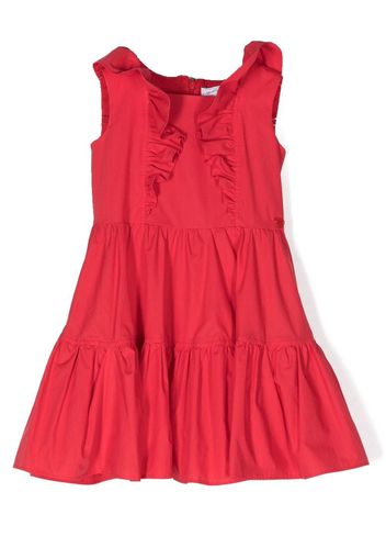 Monnalisa ruffle-detail dress - Rosso