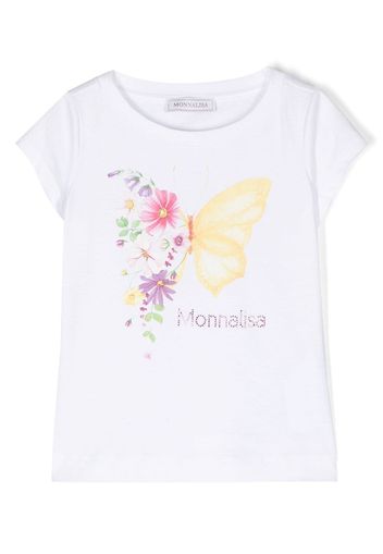 Monnalisa T-shirt con decorazione - Bianco