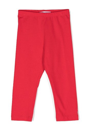 Monnalisa logo-print cotton leggings - Rosso