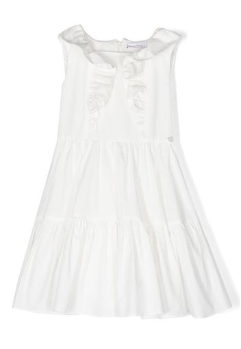 Monnalisa ruffle-detail dress - Bianco