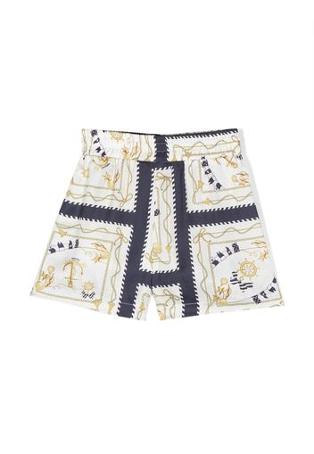 Monnalisa Shorts con stampa barocca - Bianco