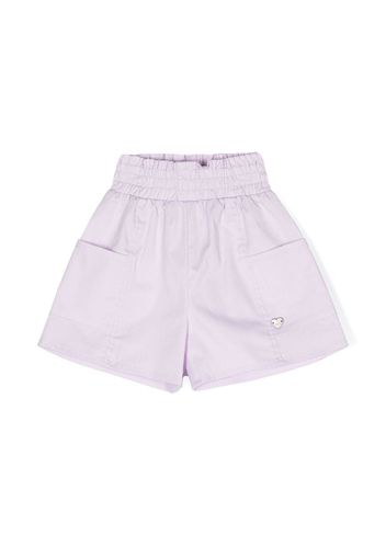 Monnalisa logo-charm wide-leg shorts - Viola