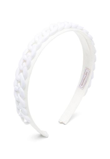 Monnalisa chain-link detail headband - Bianco