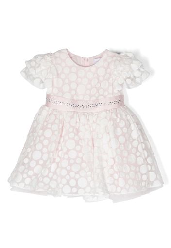 Monnalisa polka-dot ruffled dress - Rosa