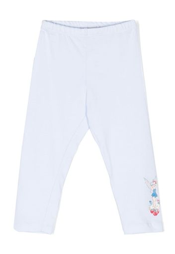 Monnalisa Tinker Bell jersey leggings - Blu