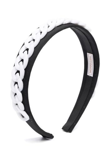 Monnalisa chain-link detail headband - Nero