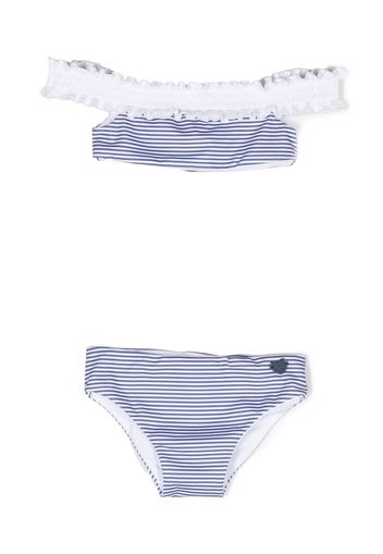 Monnalisa candy-stripe bikini set - Bianco