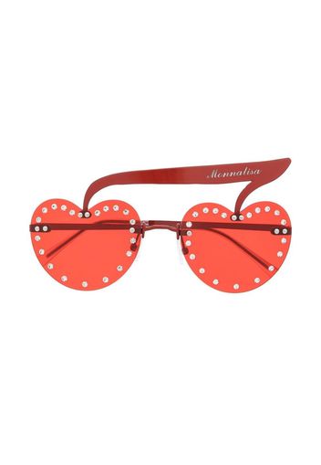 Monnalisa cherry crystal-embellished sunglasses - Rosso