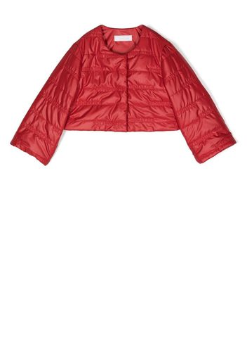 Monnalisa cropped puffer jacket - Rosso