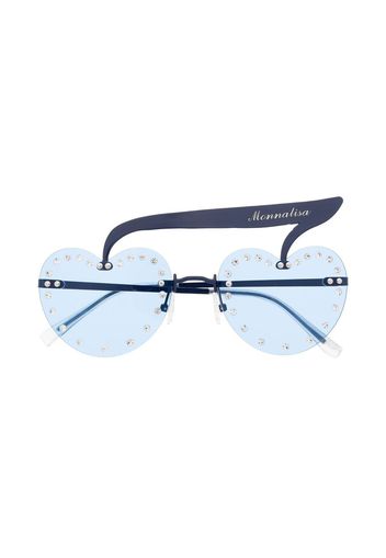 Monnalisa cherry crystal-embellished sunglasses - Blu