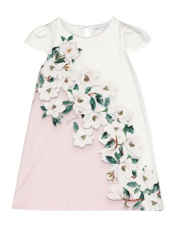 Monnalisa floral-print shift dress - Bianco