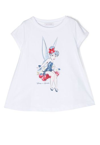 Monnalisa x Disney Tinkerbell-print T-shirt - Bianco