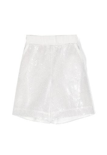 Monnalisa sequin-embellished wide-leg shorts - Bianco