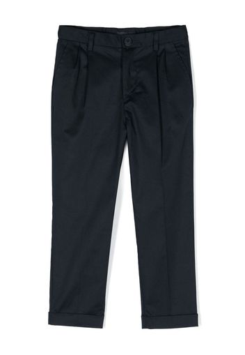 Monnalisa contrasting logo-detail smart trousers - Blu