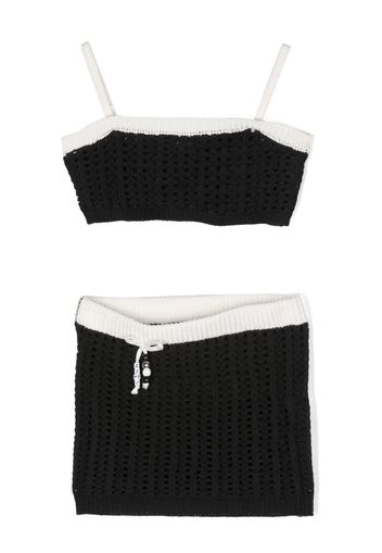 Monnalisa two-piece knit set - Nero