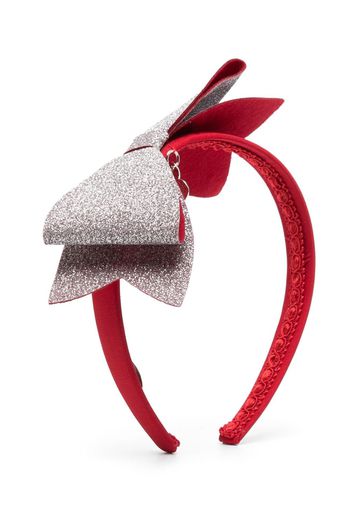 Monnalisa bow-detail headband - Rosso