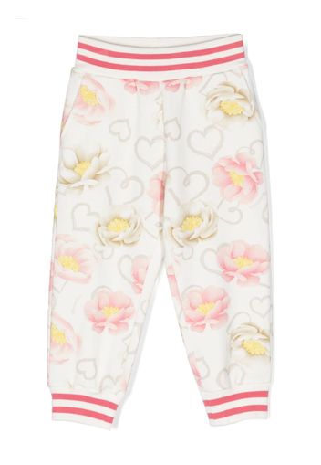 Monnalisa Pantaloni a fiori - Bianco