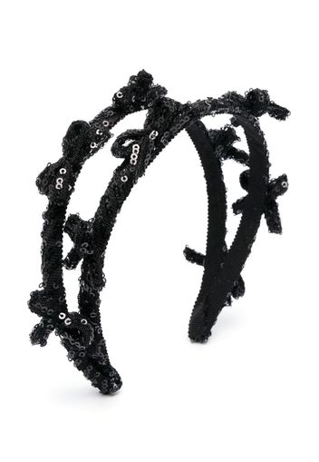 Monnalisa sequin-embellished hair band - Nero