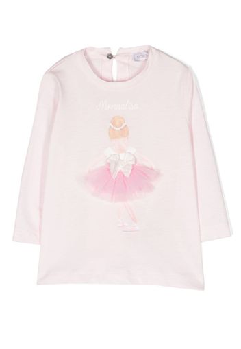 Monnalisa T-shirt con fiocco - Rosa