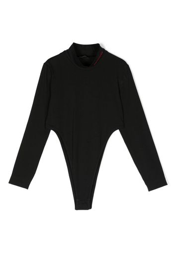 Monnalisa logo-appliqué long-sleeve bodysuit - Nero