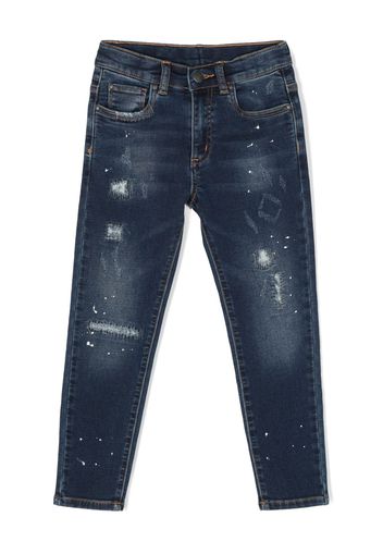 Monnalisa Jeans dritti con effetto vissuto - Blu