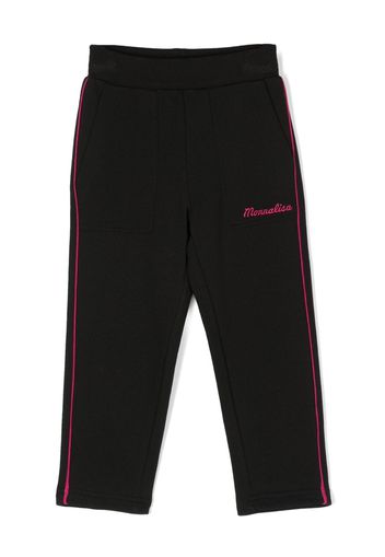 Monnalisa Pantaloni con ricamo - Nero