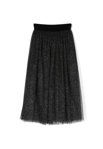 Monnalisa pleated tulle skirt - Nero