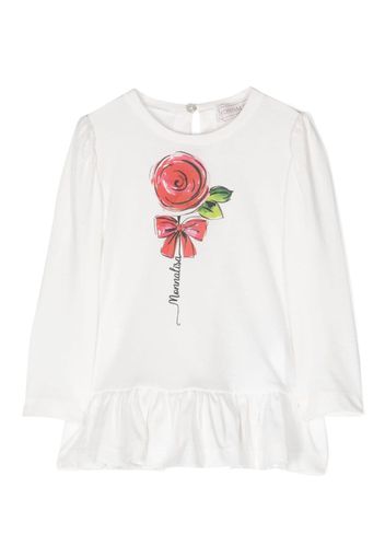 Monnalisa T-shirt con stampa - Bianco