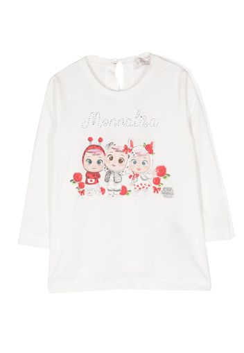 Monnalisa T-shirt con logo - Bianco