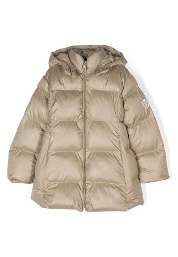 Monnalisa padded hooded coat - Toni neutri