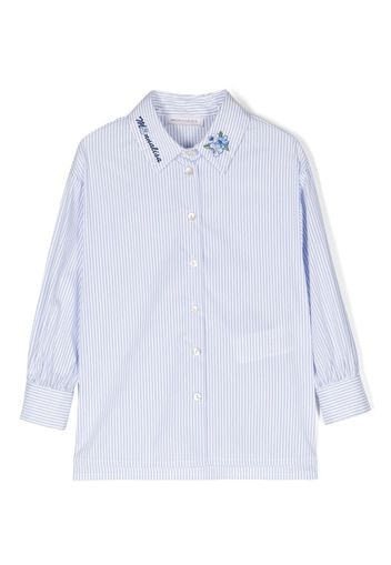Monnalisa striped long-sleeve shirt - Bianco