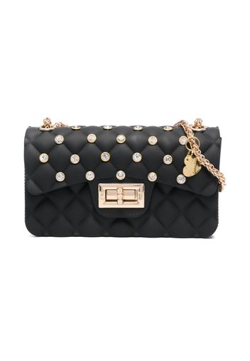 Monnalisa crystal-embellished quilted shoulder bag - Nero