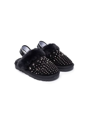 Monnalisa Slippers con cinturino posteriore - Nero