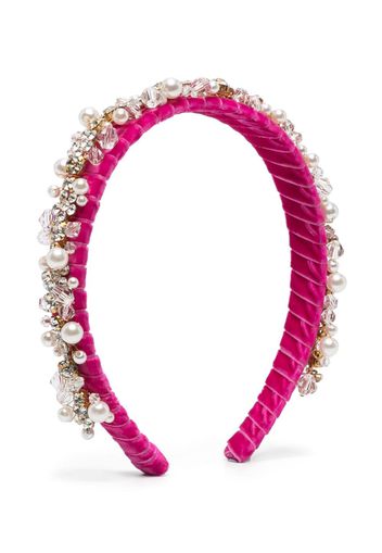 Monnalisa bead-embellished headband - Rosa