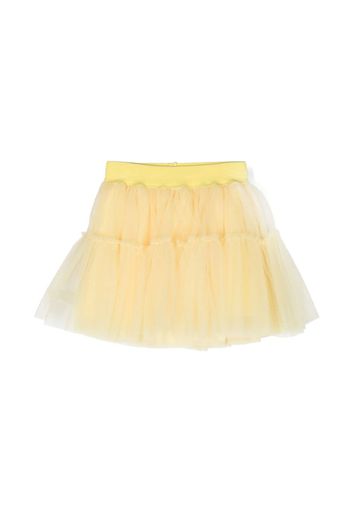 Monnalisa logo-waistband cotton tutu skirt - Giallo