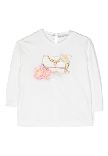 Monnalisa T-shirt con stampa grafica - Bianco