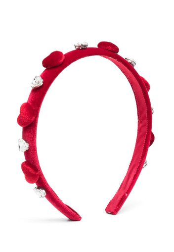 Monnalisa heart-motif headband - Rosso