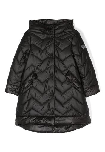 Monnalisa long-sleeve quilted coat - Nero