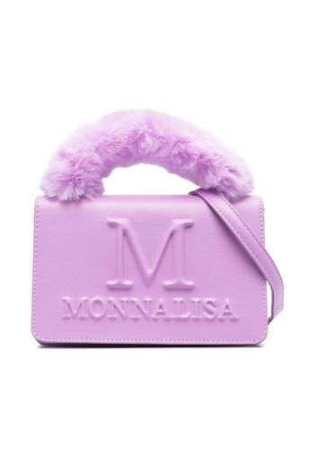 Monnalisa Borsa a spalla con logo goffrato - Viola