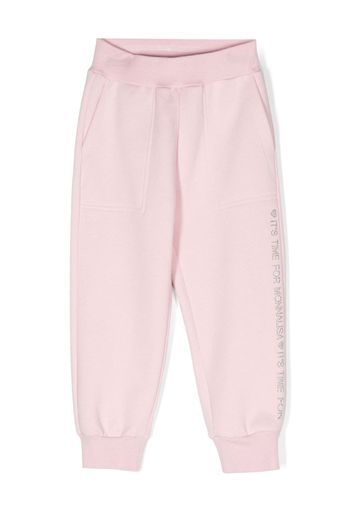 Monnalisa Pantaloni sportivi con cristalli - Rosa