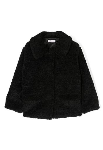 Monnalisa Cappotto bouclé con maniche lunghe - Nero