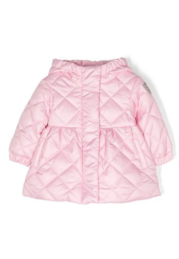 Monnalisa logo-patch padded jacket - Rosa