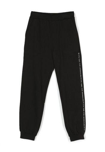 Monnalisa rhinestone-embellished track pants - Nero