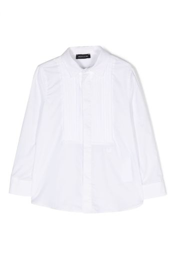 Monnalisa pintuck-detail cotton shirt - Bianco