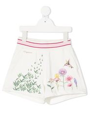 Monnalisa graphic-print track shorts - Bianco