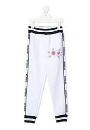 Monnalisa Pantaloni sportivi con banda logo - Bianco